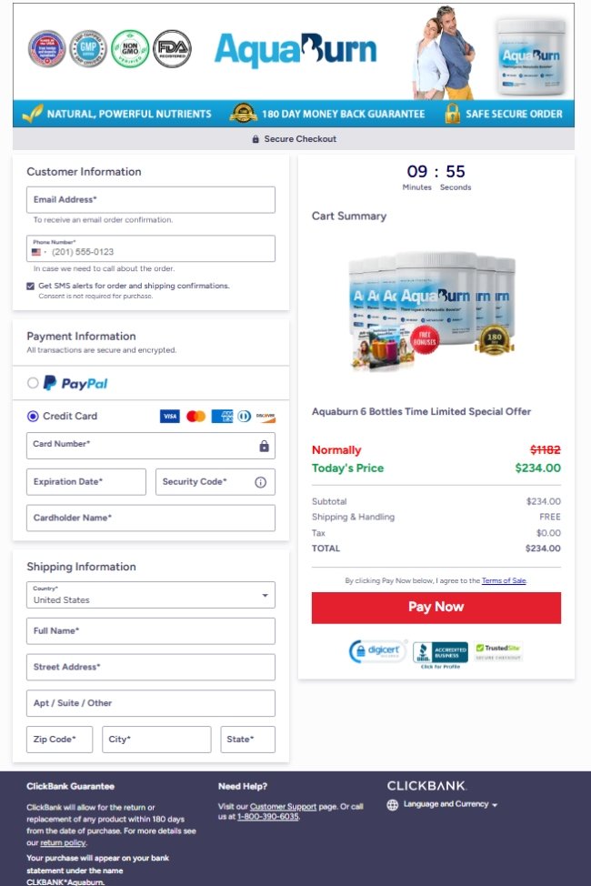 AquarBurn  Official Website Secure Order Page